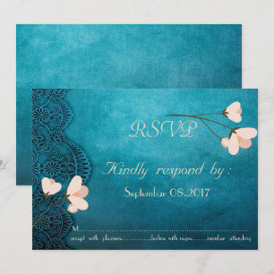 Invitation Ornement Vintage Chic Élégant RSVP Floral
