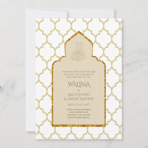 Invitation Ornemental bilingue WALIMA Nikah Mariage musulman