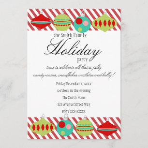 Invitation Ornements de Noël