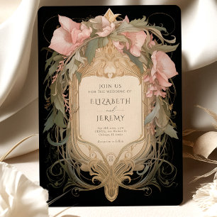 Invitation Ornements Floraux Fantaisistes de Mariage Royal Vi