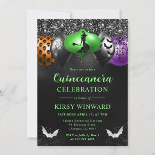 Invitation Ornements Glam Halloween Quinceanera