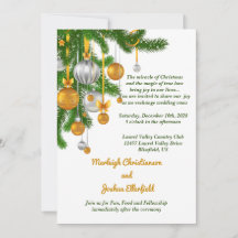 Ornements or & argent sur Branches Mariage