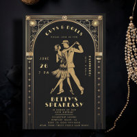 Ornithologie 20s Gatsby Gold Flapper Speakeasy
