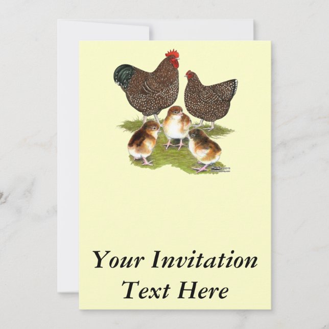 Invitation Orpington Jubilee Famille de poulet (Devant)