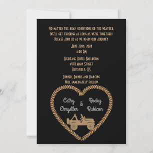 Invitation ORV GP Off Road ORV Noms dans le Mariage cardiaque