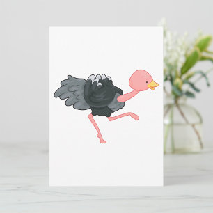 Invitation Ostrich Running