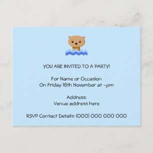 Invitation Otter de natation.