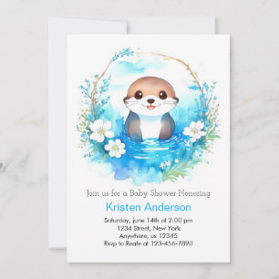 Invitation Otter Dreamscape Wonderland Boy Baby shower