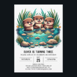 Invitation Otter Friends Whimsical Anniversaire<br><div class="desc">Joignez-vous à la joyeuse compagnie d'amis de la loutre avec nos Otter Friends Whimsical Birthday Invitations. Ces invitations sont plus que du papier, elles sont des liens d'amitié qui invitent vos proches à partager la joie de votre journée spéciale. Les illustrations fantaisistes de la loutre, sur fond de fantaisie, créent...</div>
