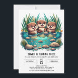 Invitation Otter Friends Whimsical Anniversaire<br><div class="desc">Joignez-vous à la joyeuse compagnie d'amis de la loutre avec nos Otter Friends Whimsical Birthday Invitations. Ces invitations sont plus que du papier, elles sont des liens d'amitié qui invitent vos proches à partager la joie de votre journée spéciale. Les illustrations fantaisistes de la loutre, sur fond de fantaisie, créent...</div>