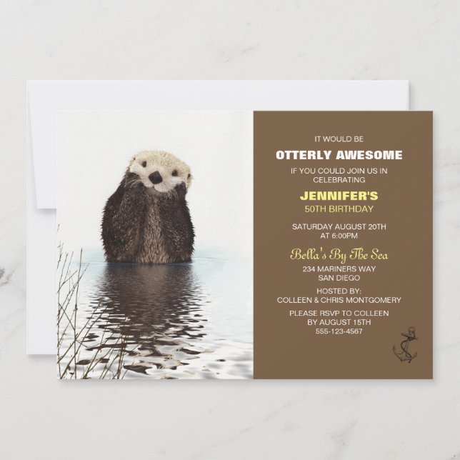 Invitation Otter Nautique Anniversaire Otter (Devant)