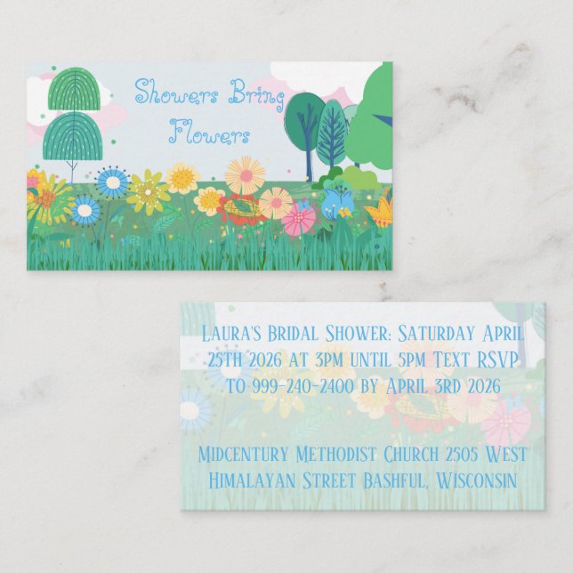 Invitation ou annonce de fête (Devant / Derrière)