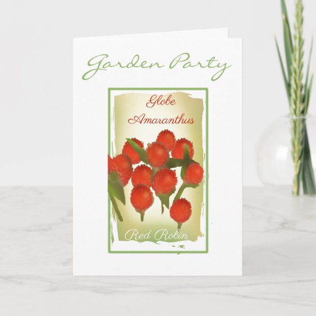 Invitation ou carte de note Floral Watercolor Seed (Devant)