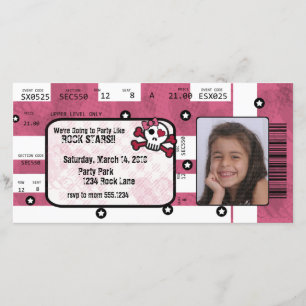 Invitation ou carte de remerciements de billet de