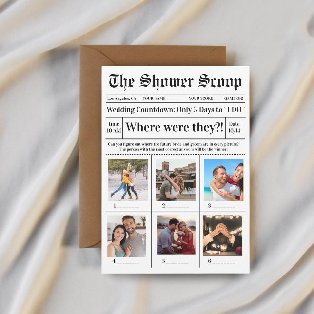 Invitation Où Étaient-Ils Mariage De La Fête Fête des mariées (Créateur téléchargé)