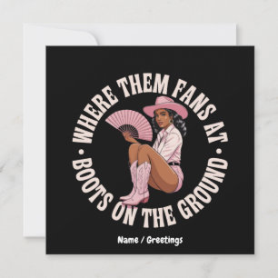 Invitation Où Ils Vont Aux Bottes Sur Le Sol Noir