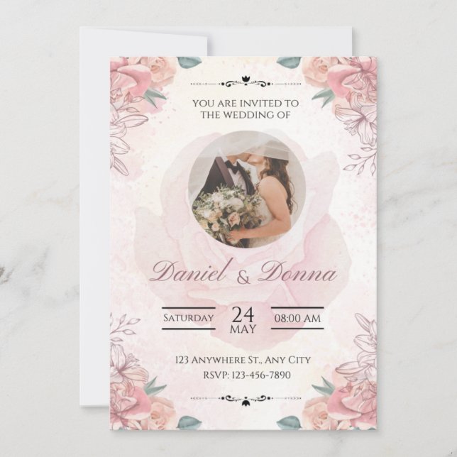 Invitation Où l'amour rencontre pour toujours (Devant)