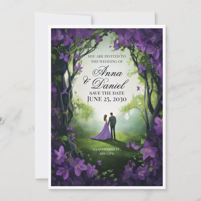 Invitation Où l'élégance rencontre l'amour éternel Mariage (Devant)