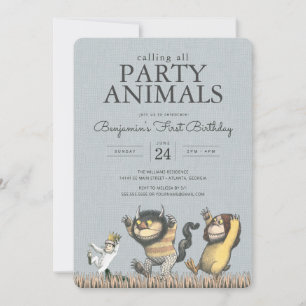Invitation Où les choses sauvages sont l'anniversaire