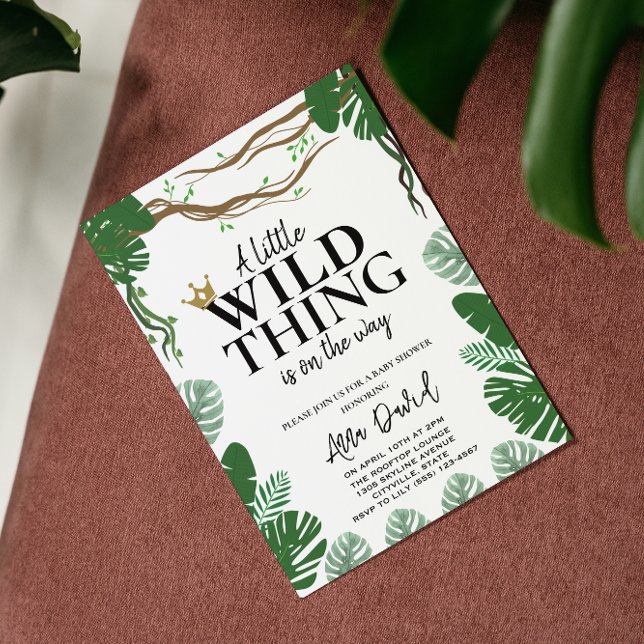 Invitation Où les choses sauvages sont un Baby shower unique (Créateur téléchargé)
