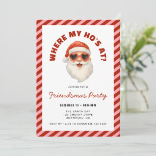 Invitation Où sont mes filles à la fête Friendsmas de Noël