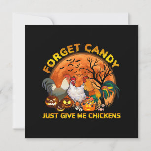 Invitation Oubliez les bonbons, donnez-moi juste des poulets