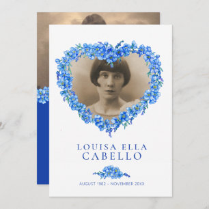 Invitation Oubliez les funérailles célébrations de la vie ble