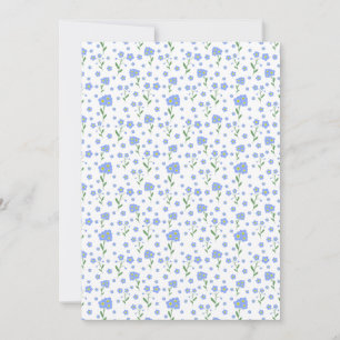 Invitation Oubliez-moi-non, motif sans fleur