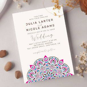 Invitation Ouest Pacifique Variante Oval Classic Mandala Mari
