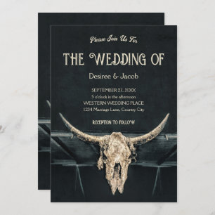 Invitation Ouest Russe Beige Grey Pays Taureau