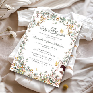 Invitation Our Next Chapter Fairytale Storybook Baby Shower