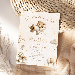 Invitation Ours Brun On Peut à Peine Attendre Avion Ours en P