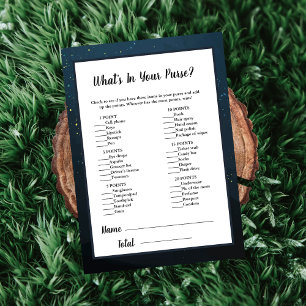 Invitation Ours ce qui est dans votre sac jeu de Baby shower