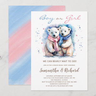 Invitation Ours d'Amérique Ours polaire Thème Hivernal Sexe R