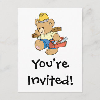 Invitation Ours de charpentier de construction