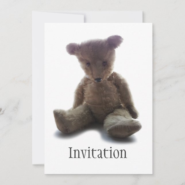 Invitation Ours de jouets Vintage (Devant)