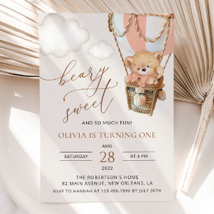 Invitation Ours En Conflit, Ballotte À Air Chaud Rose, Premie