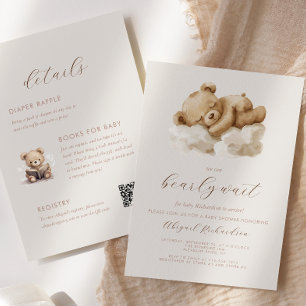 Invitation Ours en peluche aquarelle tout-en-un Bain bébé bei