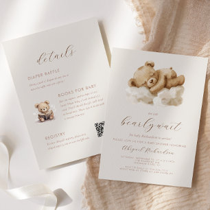 Invitation Ours en peluche aquarelle tout-en-un Bain bébé bei