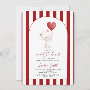 Invitation Ours en peluche Saint Valentin Baby Shower