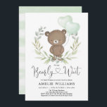 Invitation Ours En Teddy Avec Ballons Baby shower Neutre<br><div class="desc">Invitation vos invités avec adorable invitation à baby shower à thème ours. Utilisez les outils de conception pour modifier le texte,  modifier la couleur et le style de police pour créer un modèle unique d'invitation aimable.</div>