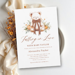 Invitation Ours en terre cuite Tomber en amour Baby Shower