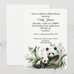 Invitation Ours Panda Avec Ourson