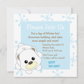 Invitation Ours polaire Cutie