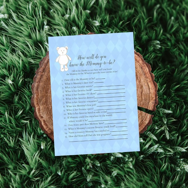 Invitation Ours Teddy Blanc Qui Connaît Maman Meilleur Jeu De (Créateur téléchargé)