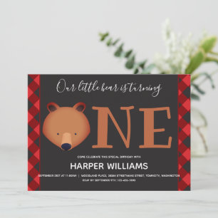 Invitation Ours Tournant Un Buffle Rouge Plaid Premier Annive