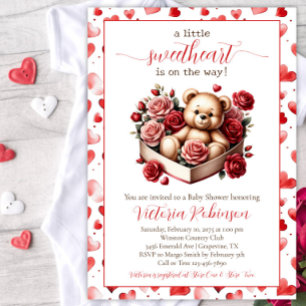 Invitation Ourson Petit Chéri Baby Shower