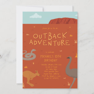 Invitation Outback Adventure Anniversaire