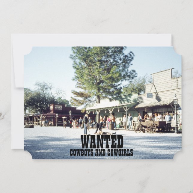 Invitation Outlaw Wild West Western Boy Birthday Cowboy (Devant)