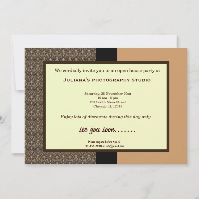 Invitation Ouverture de la nouvelle entreprise (Devant)